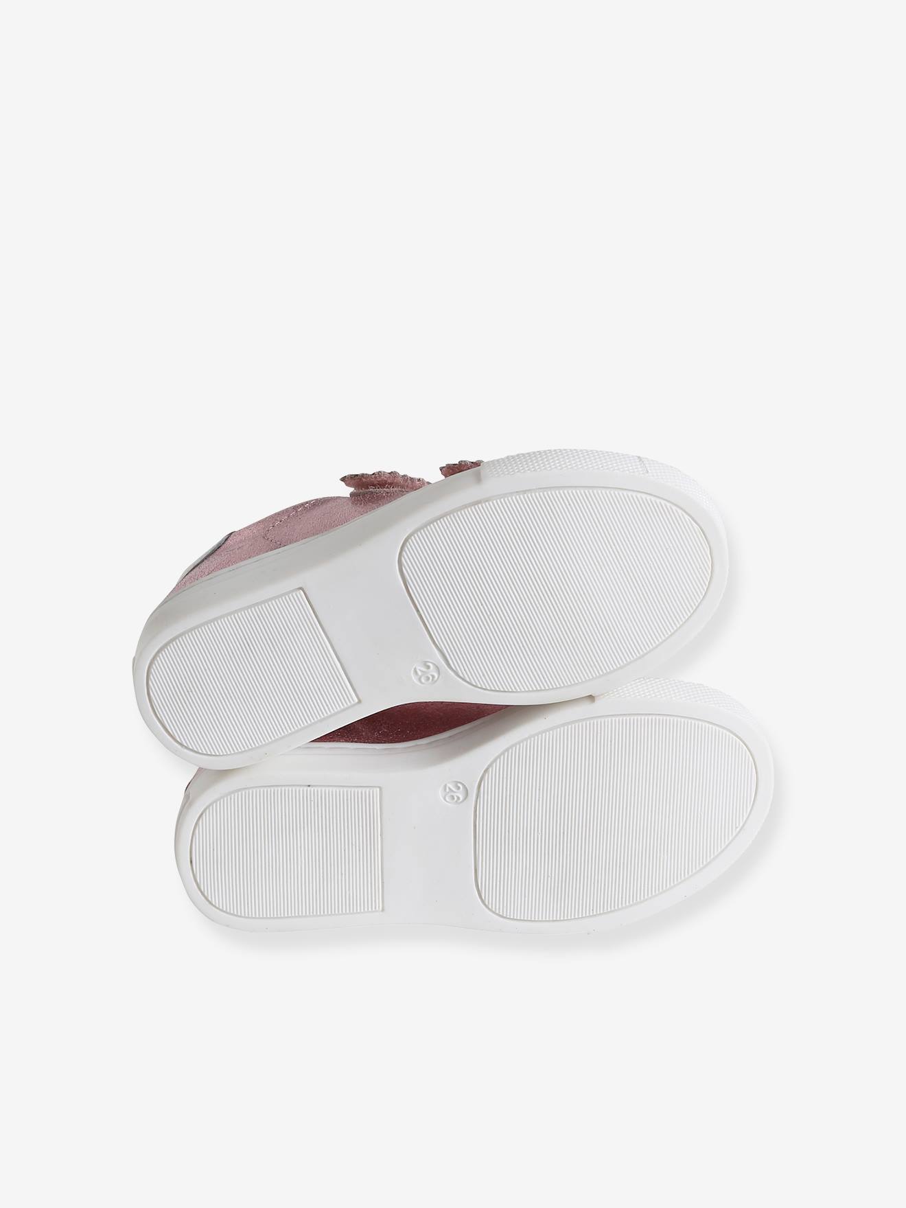 Baskets scratchées cuir fille collection maternelle bronze
