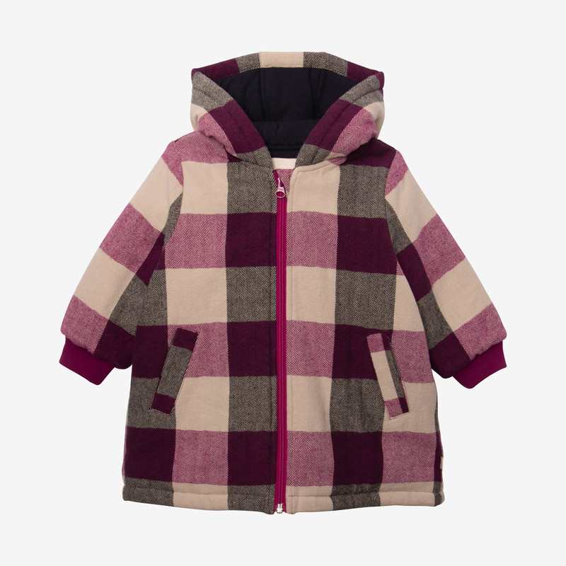 Manteau bébé fille carreaux violet Catimini