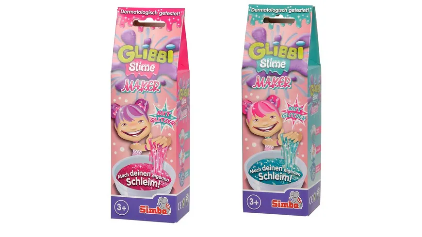 Simba - Glibbi Glitter Slime Maker, 1 Stück, sortiert 50 g