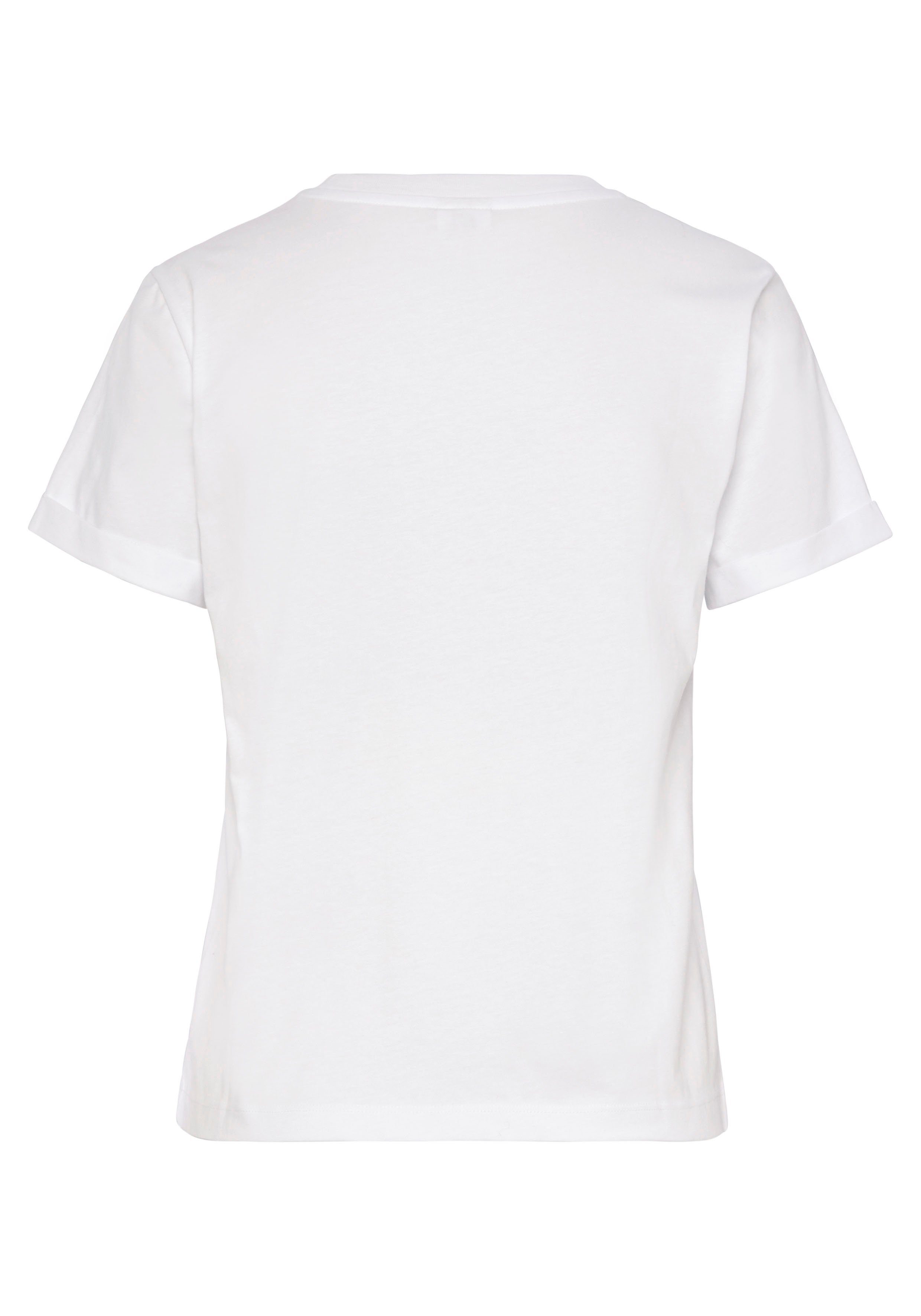 LASCANA T-Shirt mit Herz-Stickerei