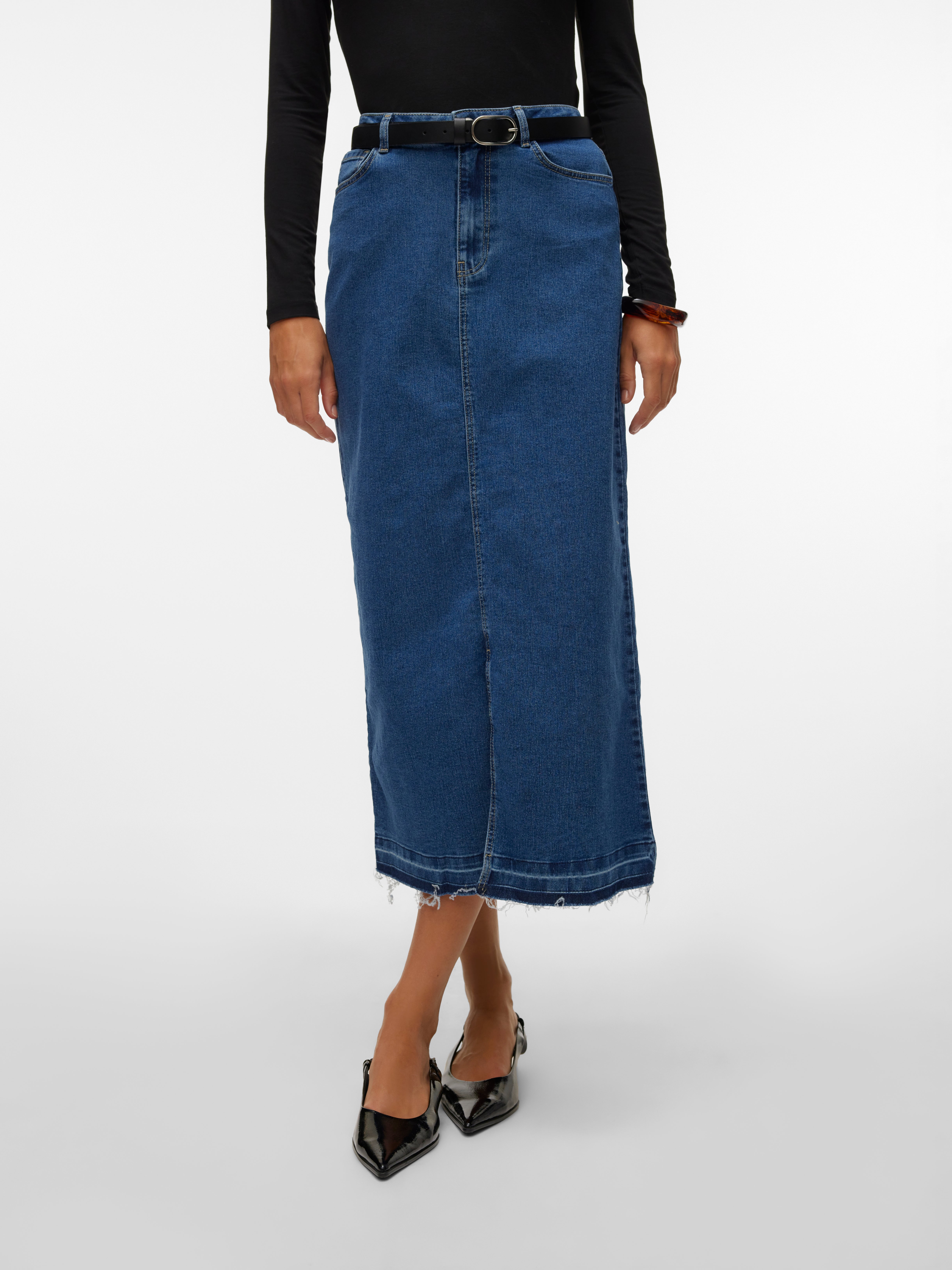 VMREAL Hohe Taille Langer Rock