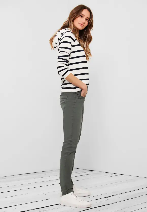 CECIL Slim Fit Hose in Unifarbe