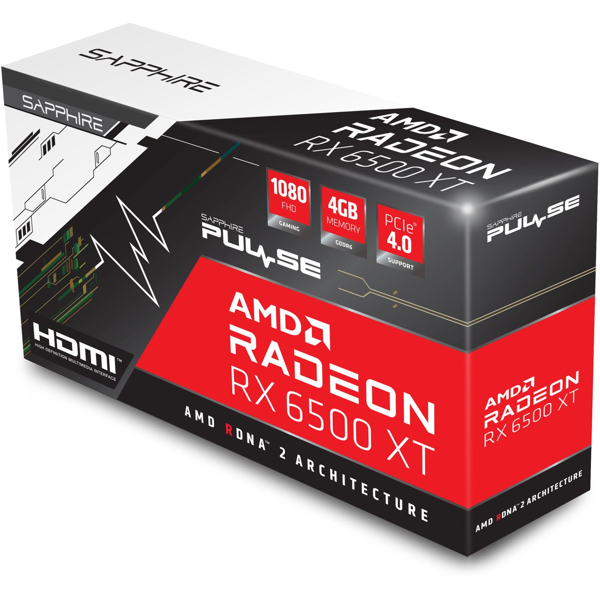 Sapphire SAPPHIRE Radeon RX 6500 XT Pulse Gaming OC, Grafikkarte (4 GB)