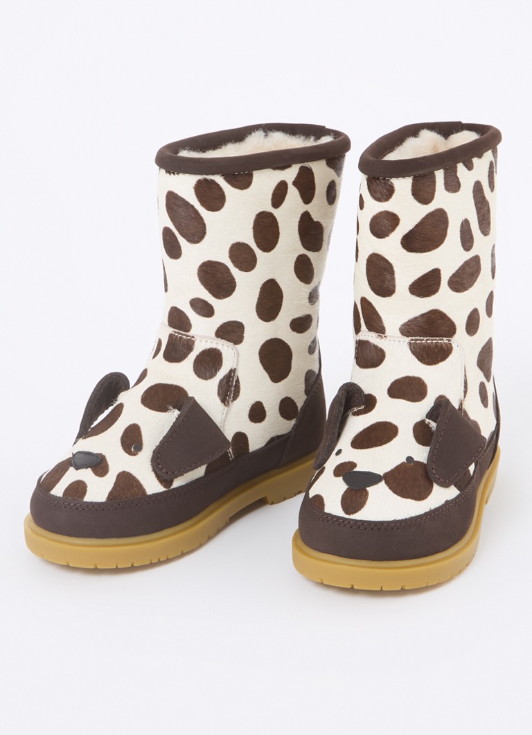 Pantofi din piele cu imprimeu animal Donsje Amsterdam Wadudu