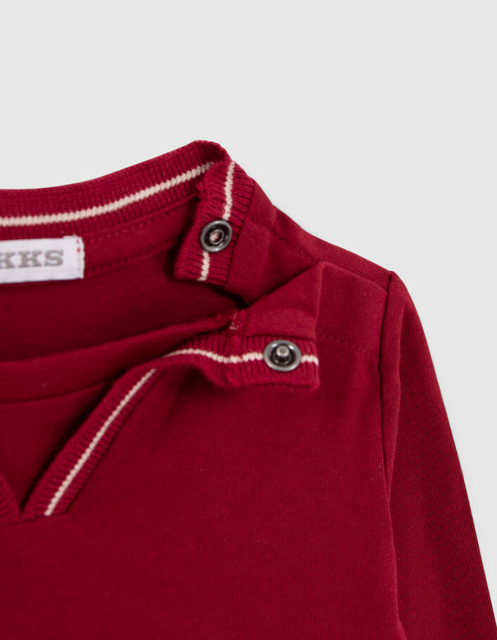 T-shirt rouge bio maxi chiffres bouclette bébé garçon