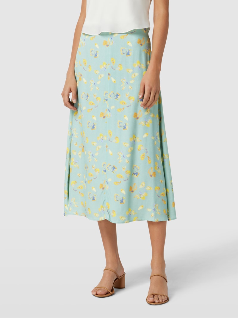 Rock aus Viskose mit Allover-Muster Modell 'ARAACE' in mint
