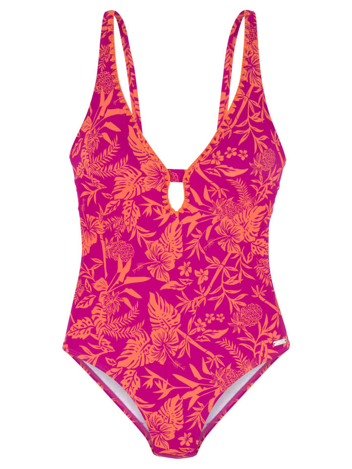 Venice Beach Badeanzug in orange-pink bedruckt günstig kaufen