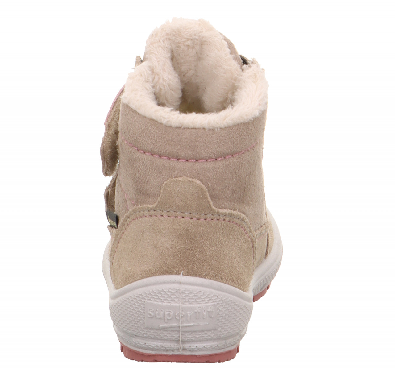 GROOVY - Beige/Rosa Boots mit Klettverschluss