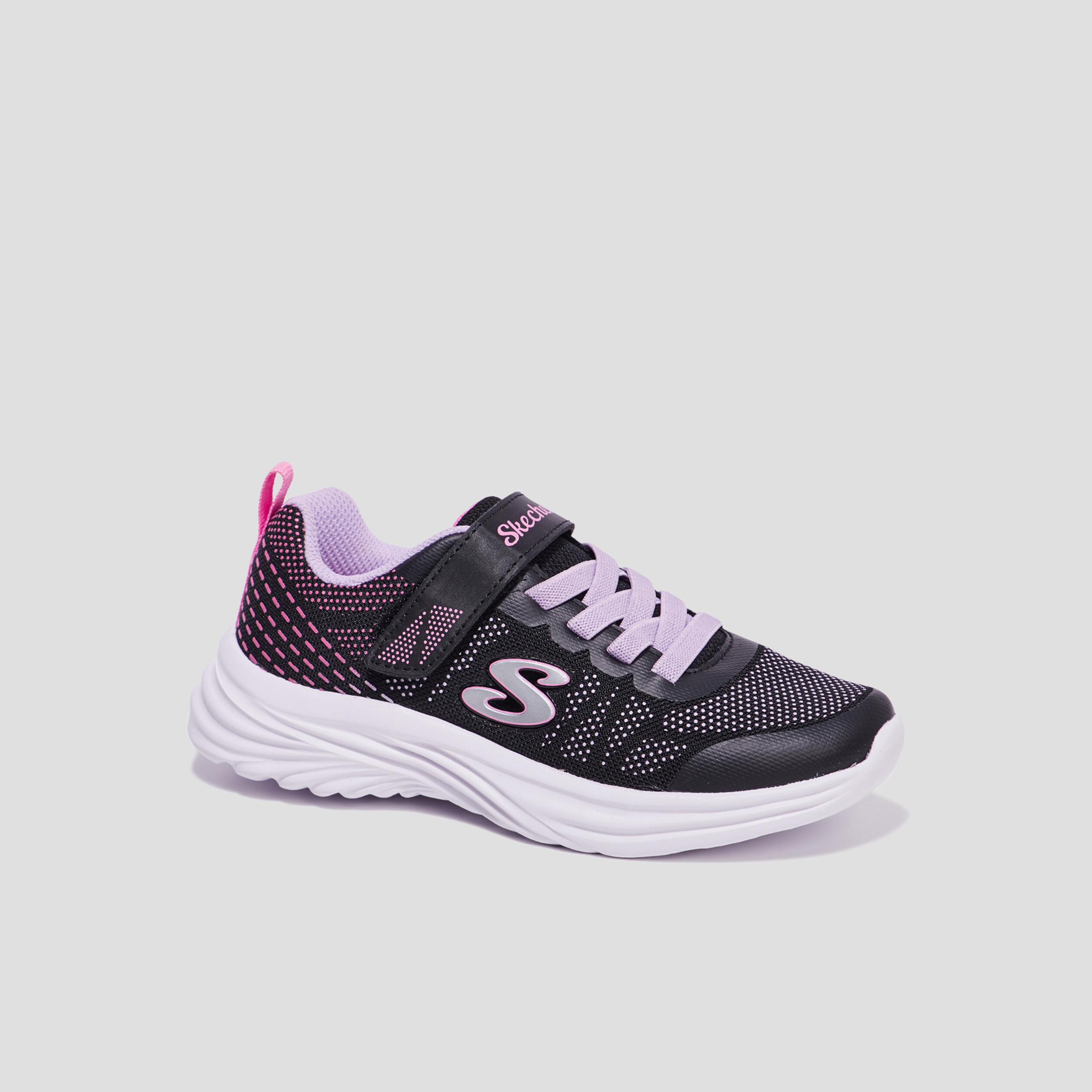 Baskets running à scratchs Skechers noir fille | La Halle