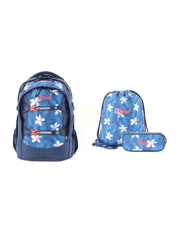 2Be 3er Set Schulrucksack Blue in Blue günstig kaufen onesize