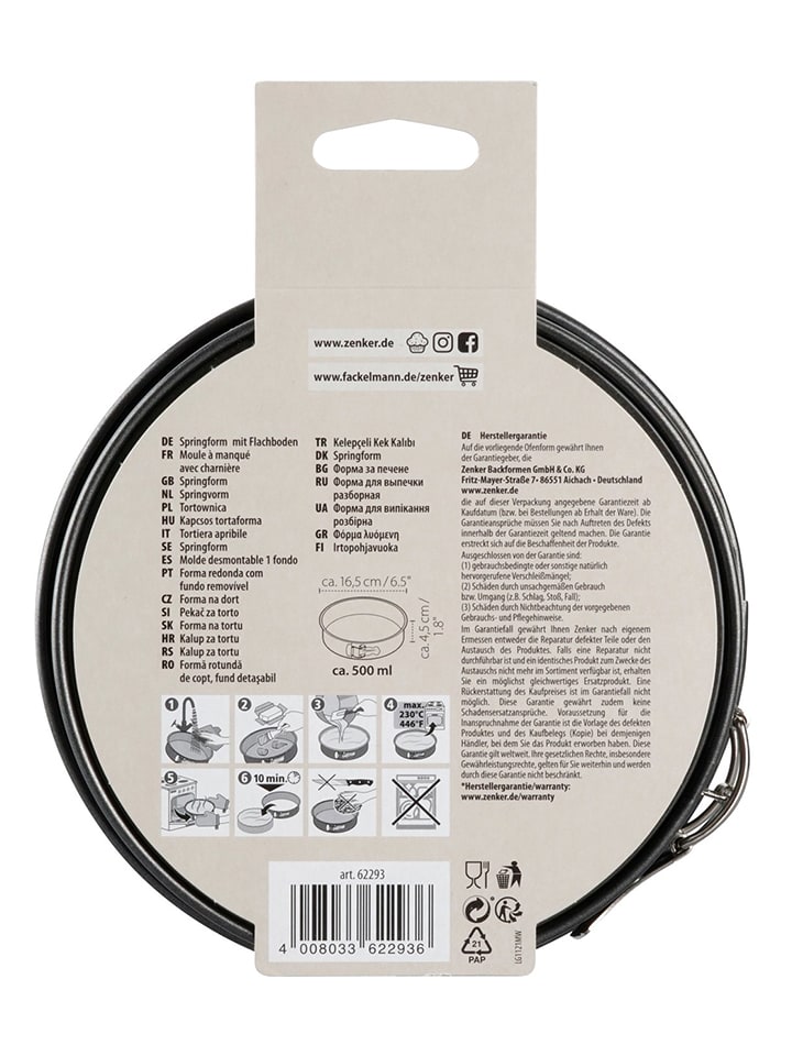 Zenker Springform in Schwarz - Ø 16 cm günstig kaufen onesize