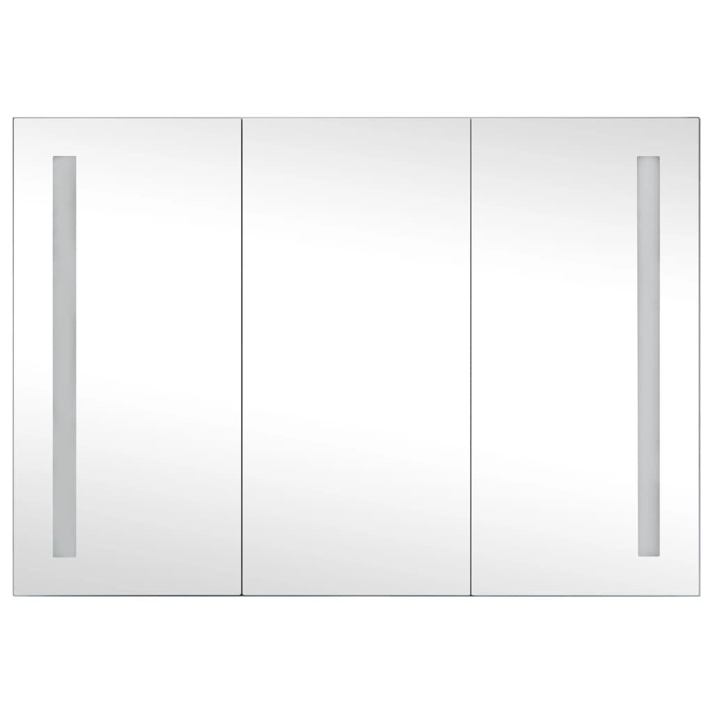 vidaXL Badezimmerspiegelschrank LED-Spiegelschrank fürs Bad 89x14x62 cm