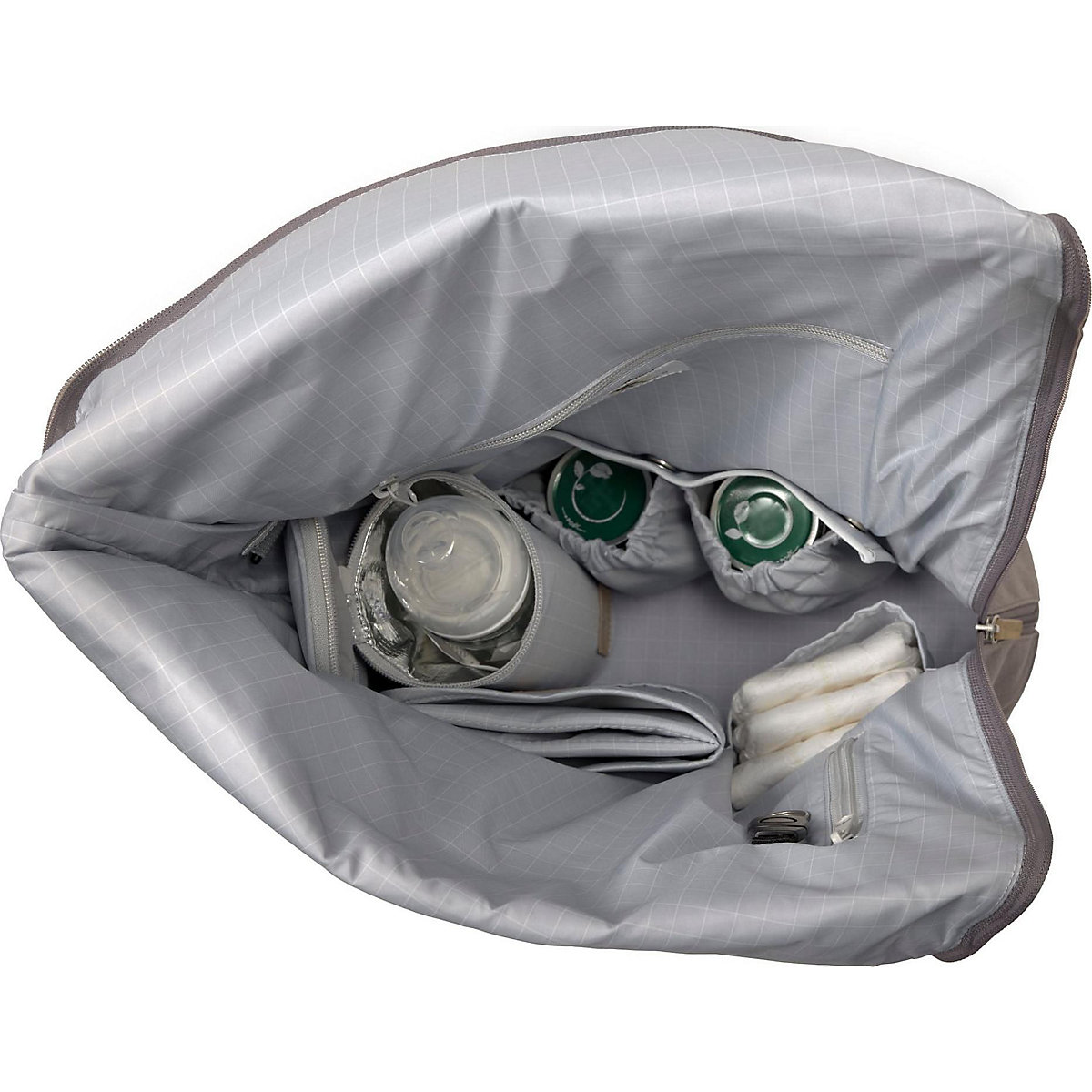 Wickelrucksack Rolltop rosewood/grey, inkl. Zubehör & Wickelunterlage