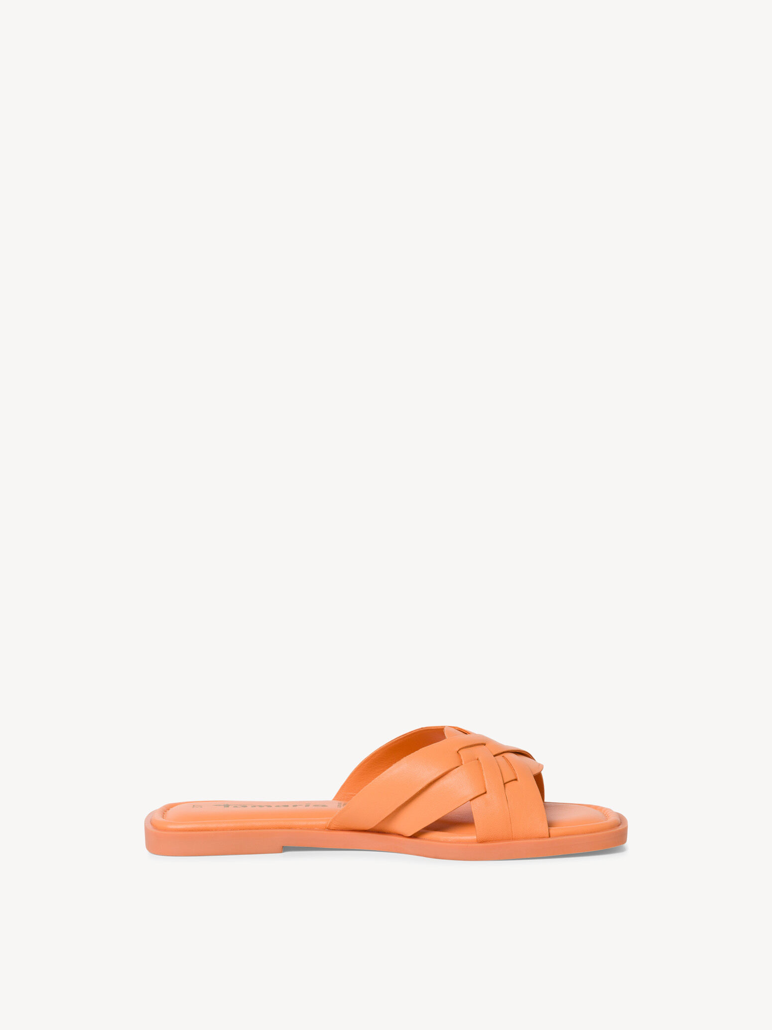 Mule en cuir - orange