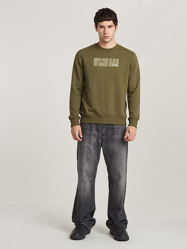 G-Star Sweatshirt in Khaki günstig kaufen
