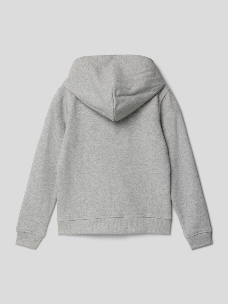 Sweatjacke in melierter Optik Modell 'SHIELD' in hellgrau