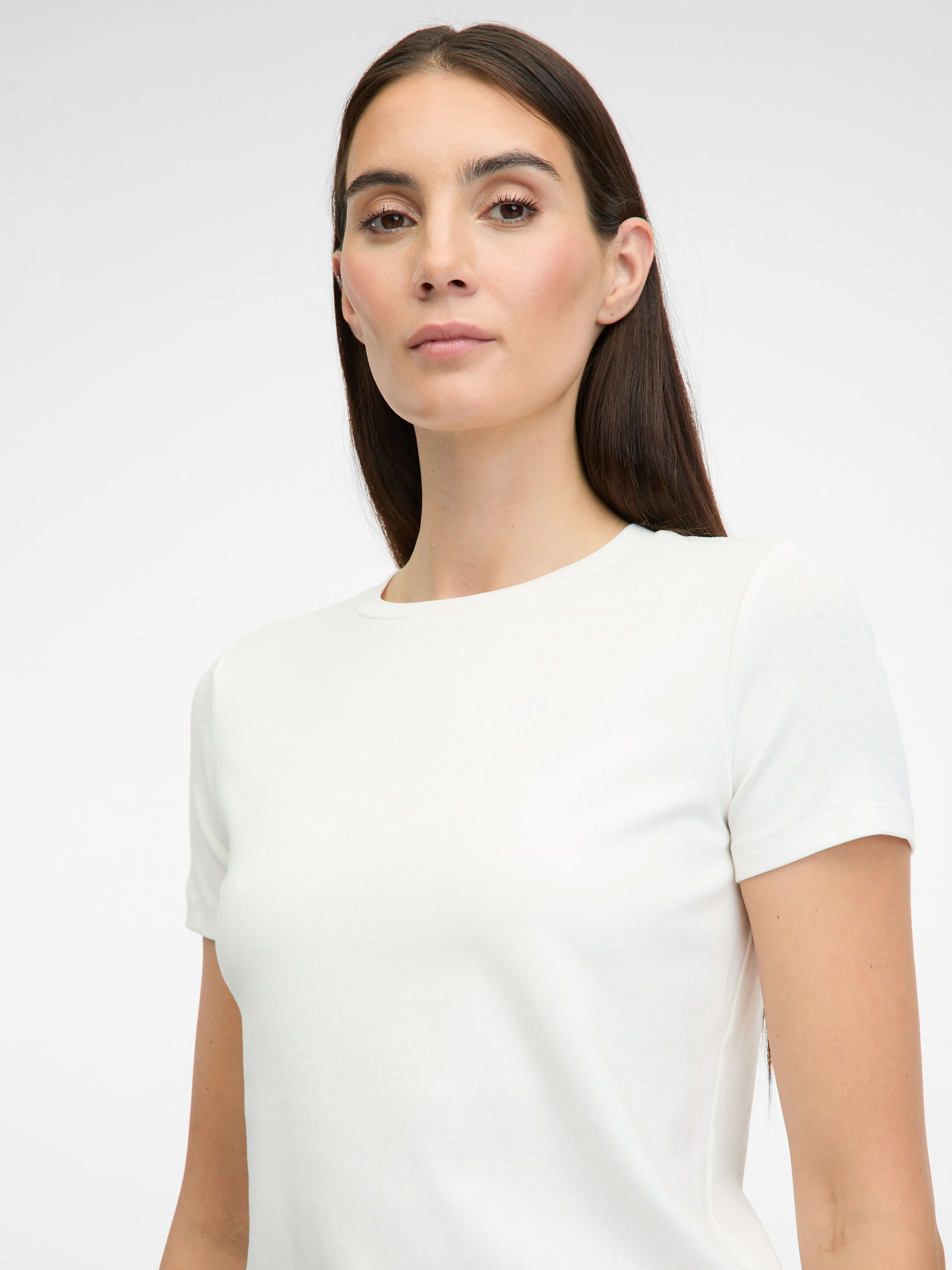 Weißes Damen-Kurzarm-T-Shirt ORSAY