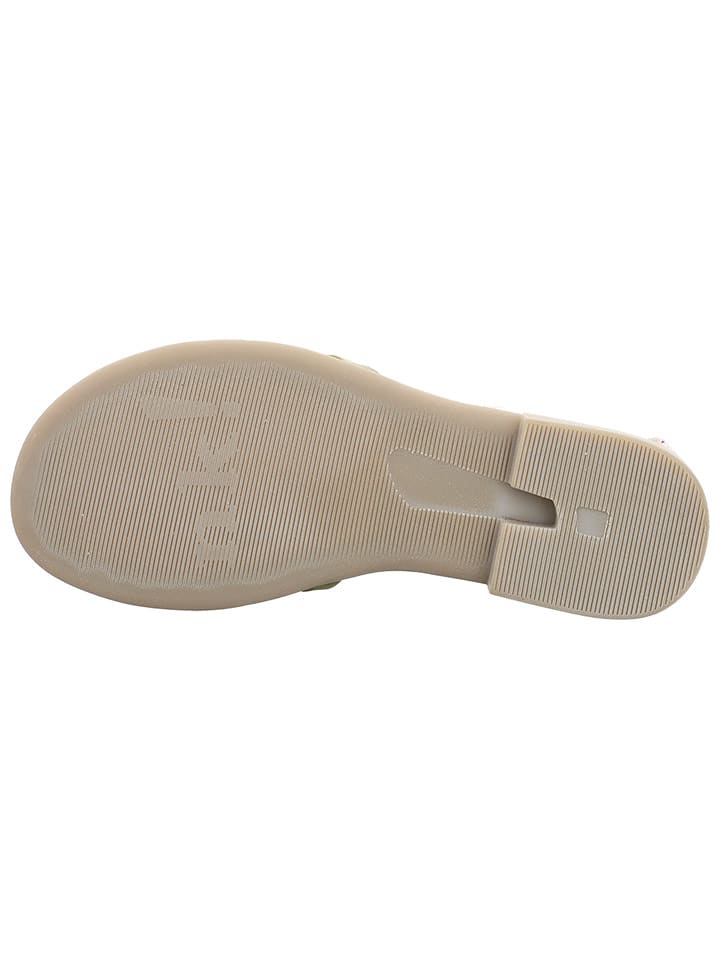 Think! Leder-Sandalen in Khaki/ Weiß/ Lila günstig kaufen