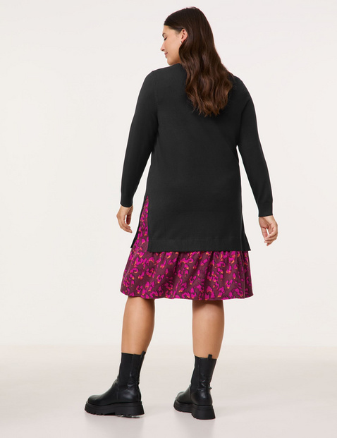Strickkleid mit Saumvolant
