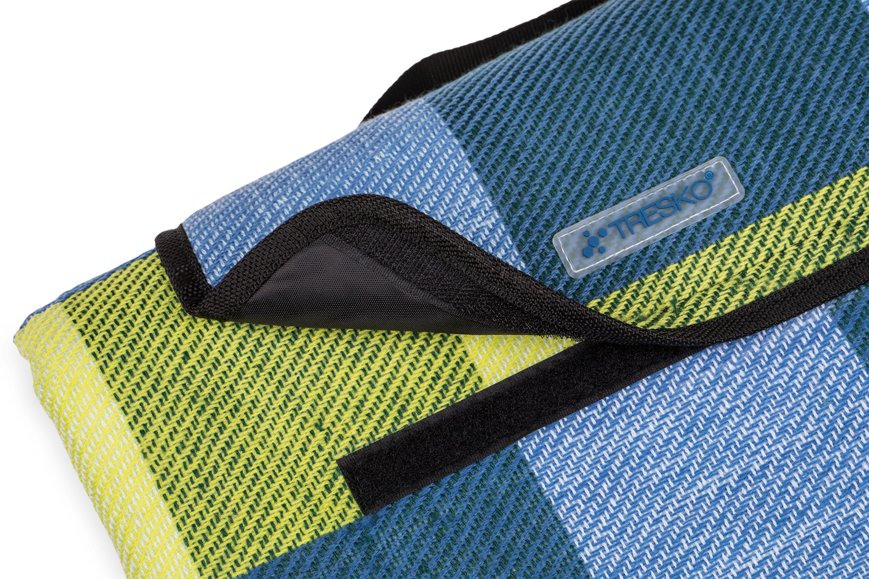 Picknickdecke XXL Campingdecke Acryl Wasserdicht, TRESKO, für Outdoor mit Tragegriff, Wärmeisoliert & Weich
