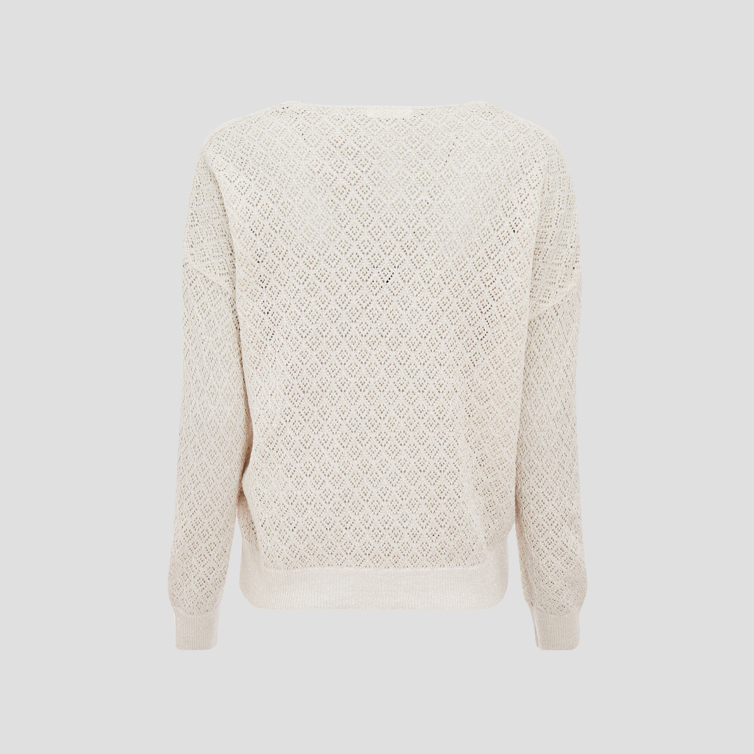 Pull manches longues ajouré ecru femme | Cache Cache