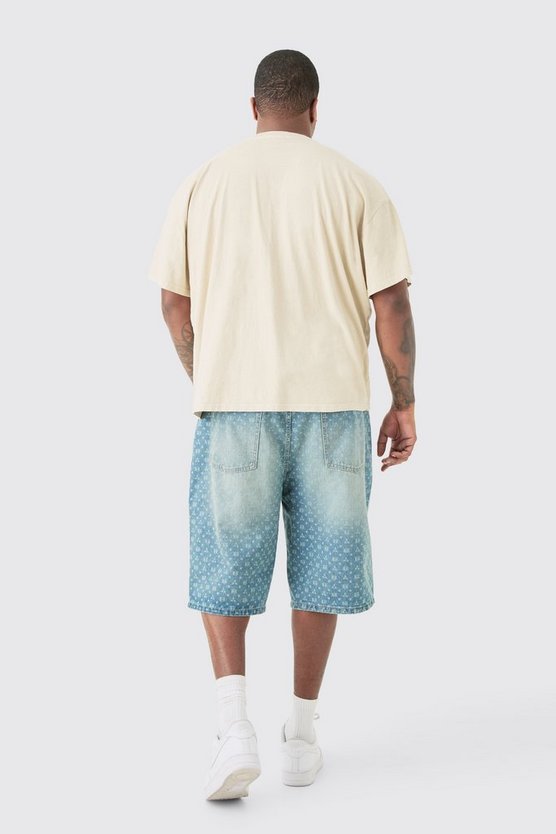Plus Oversize T-Shirt mit Pour Homme Print
