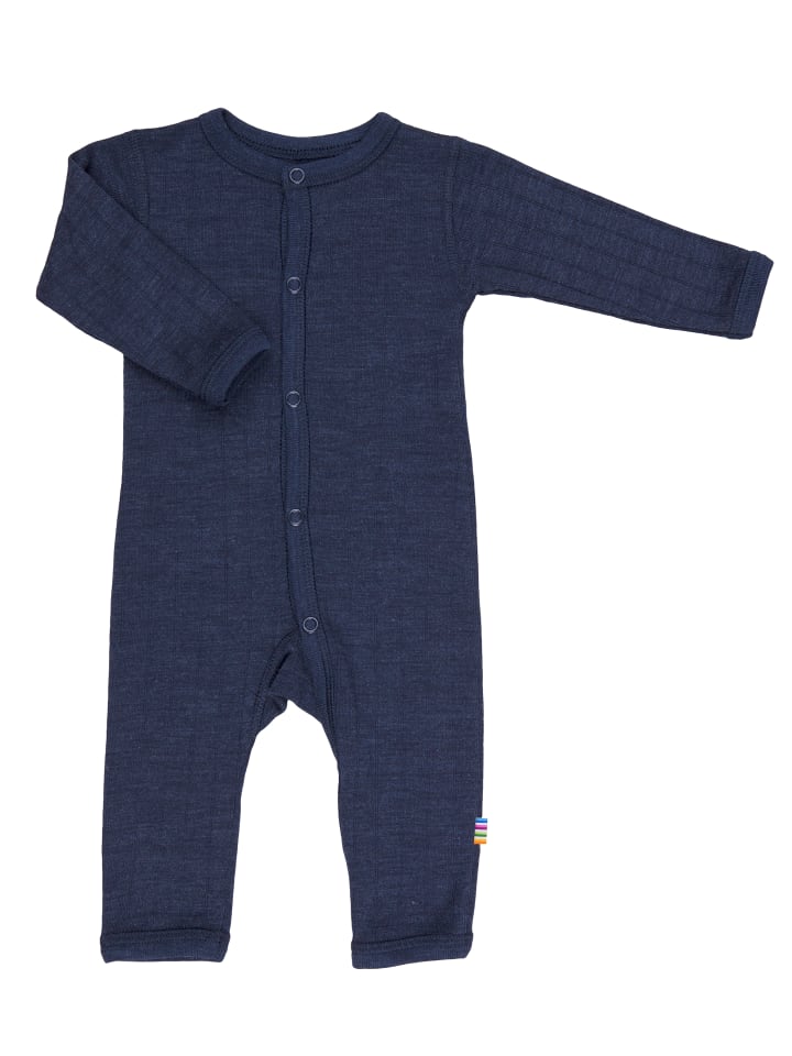 Joha Schlafoverall aus Merino-Wolle/Seide navy weiß in navy günstig kaufen