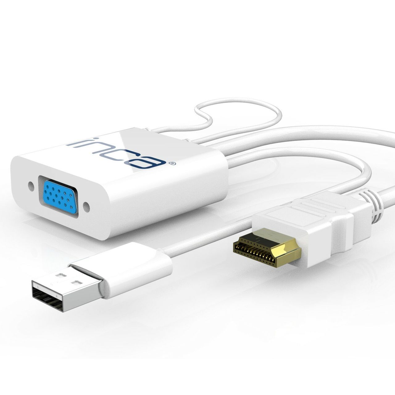 Inca VGA zu HDMI Konverter mit USB- und Audiokabeln – Optimieren Sie Ihre Bild- und Sounderfahrung