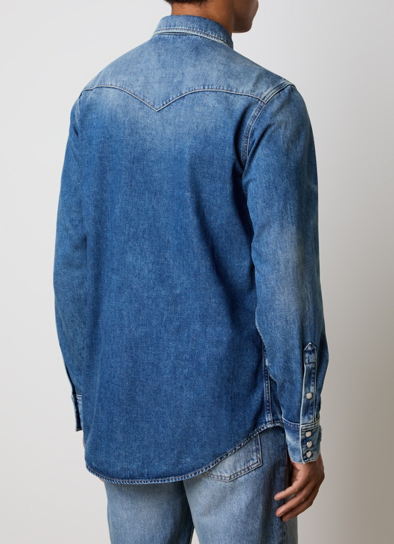Givenchy Oversized denim overshirt with logo and chest pockets