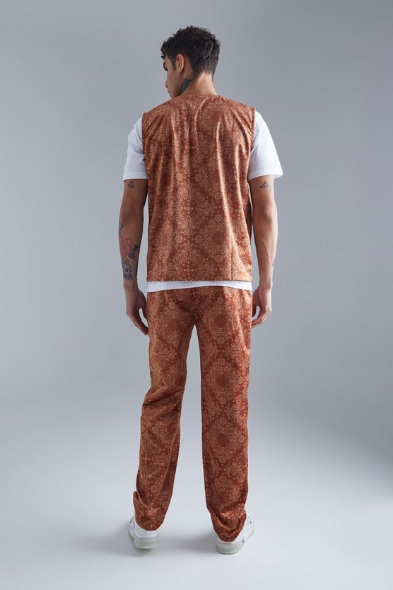 Utility-Tanktop und Hose mit geradem Bein und Bandana-Print