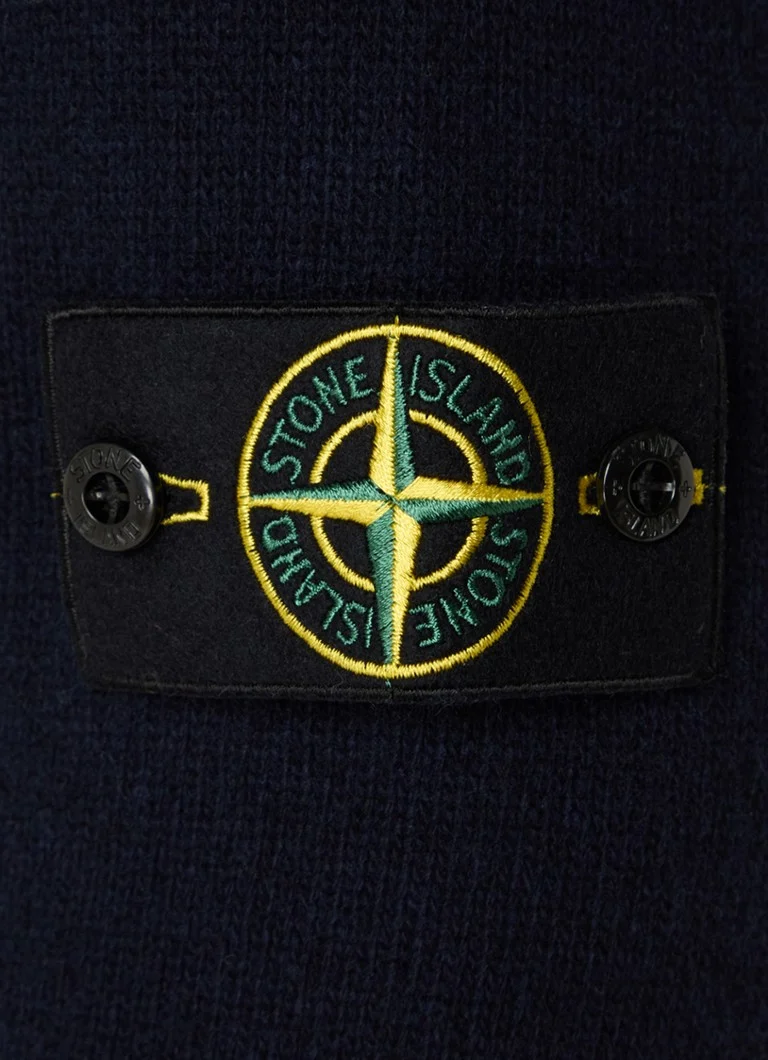 Πουλόβερ Stone Island 81155 από λεπτό πλεκτό μαλλί με λογότυπο