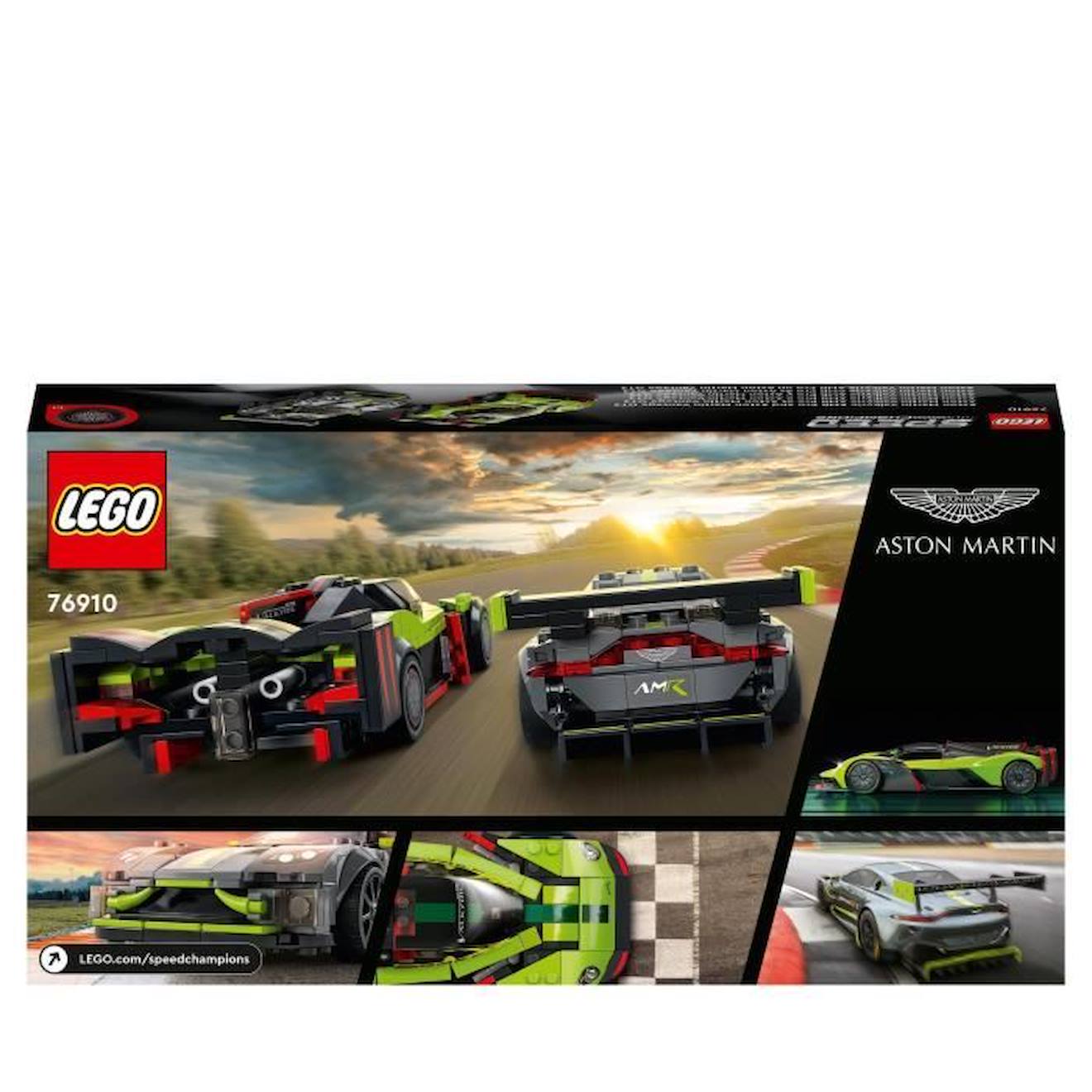LEGO® 76910 Speed Champions Aston Martin Valkyrie AMR Pro & Vantage GT3, 2 Modèles de Voitures de Course, Jouet Pour Enfants vert
