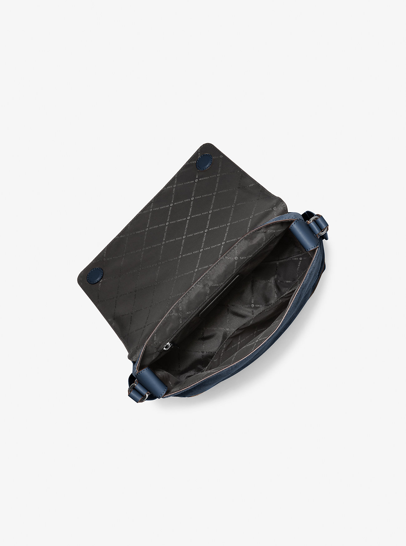 Hudson Small Suede Messenger Bag - LIGHT MIDNIGHT