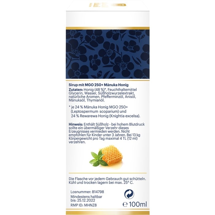 MGO 250+ Manuka Honig Sirup