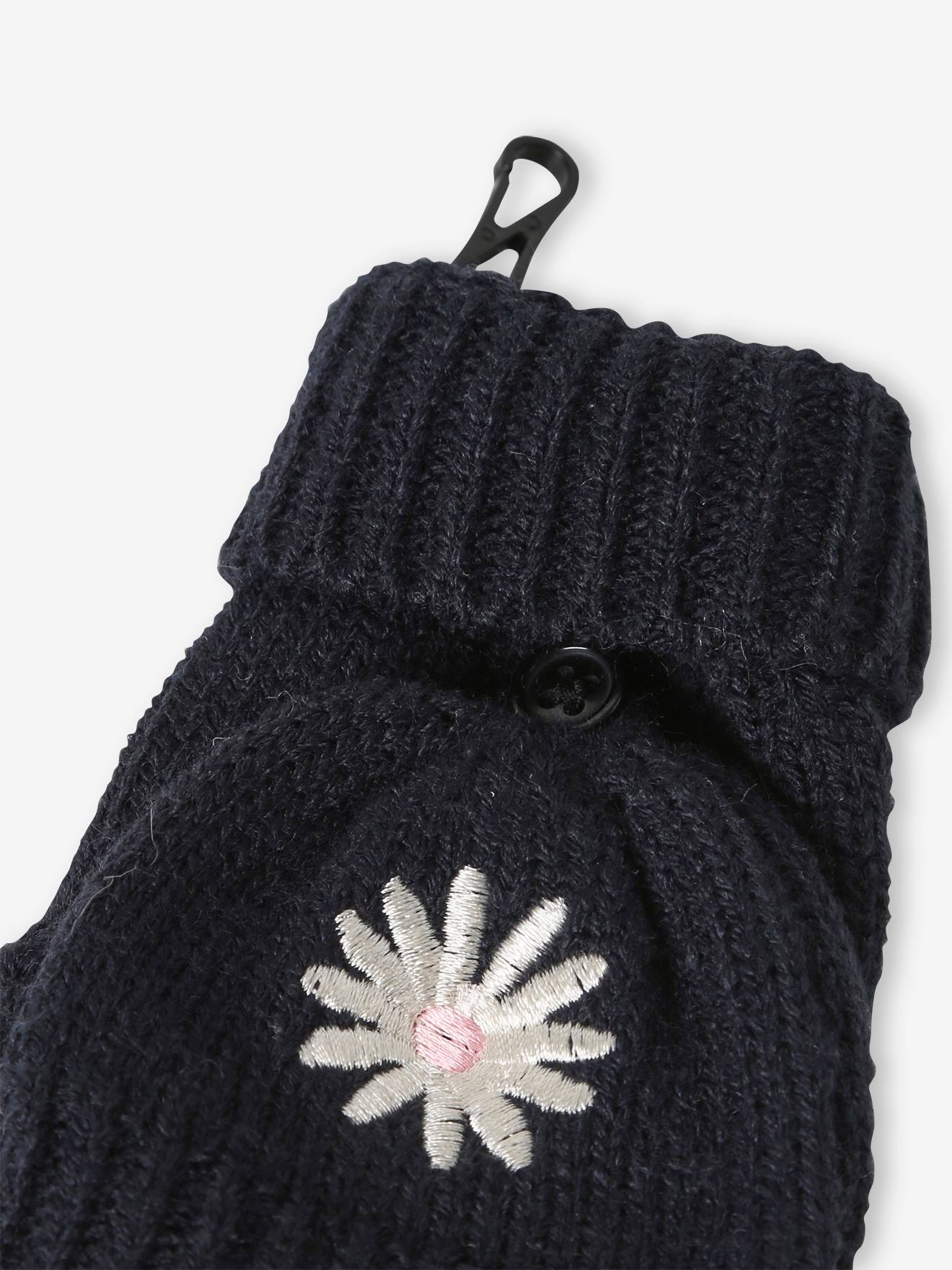 Vertbaudet Mädchen-Set: Mütze, Rundschal & Handschuhe - marine