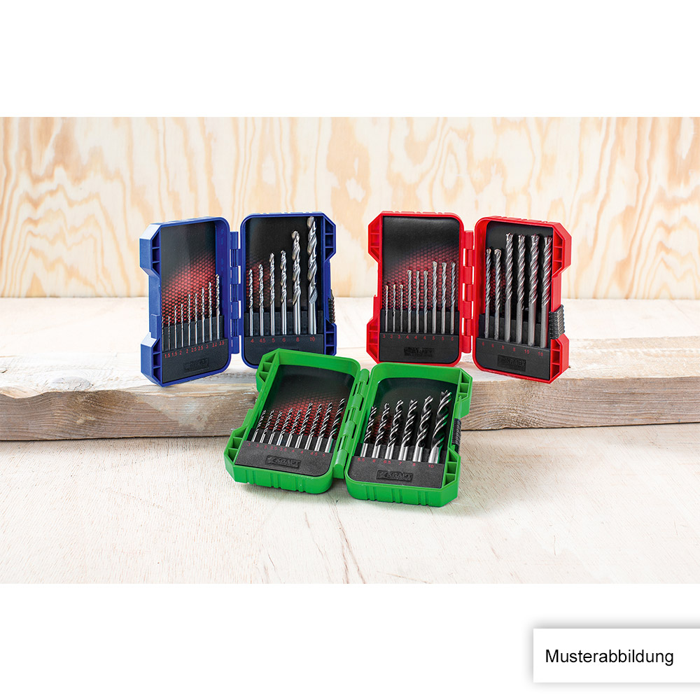 Kraft Werkzeuge Doppelnut-Holzbohrer-Set - 15tlg.