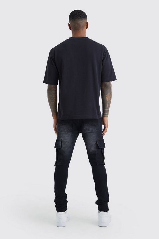 Super Skinny Stretch Cargo-Jeans