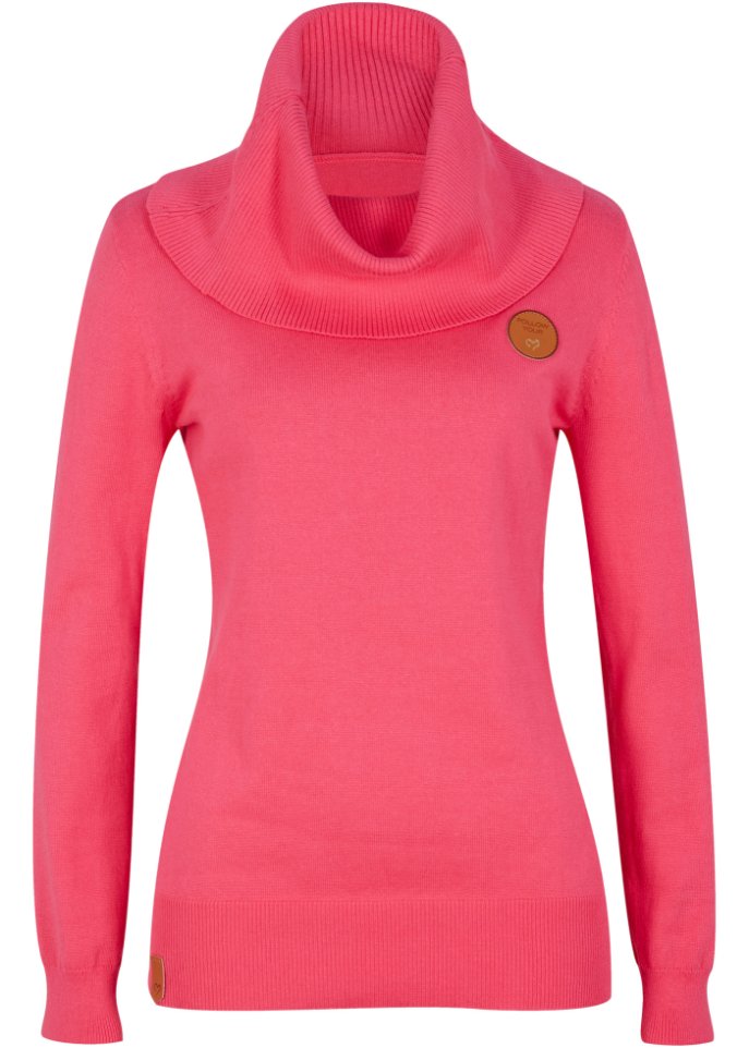 Feinstrickpullover mit weitem Kragen