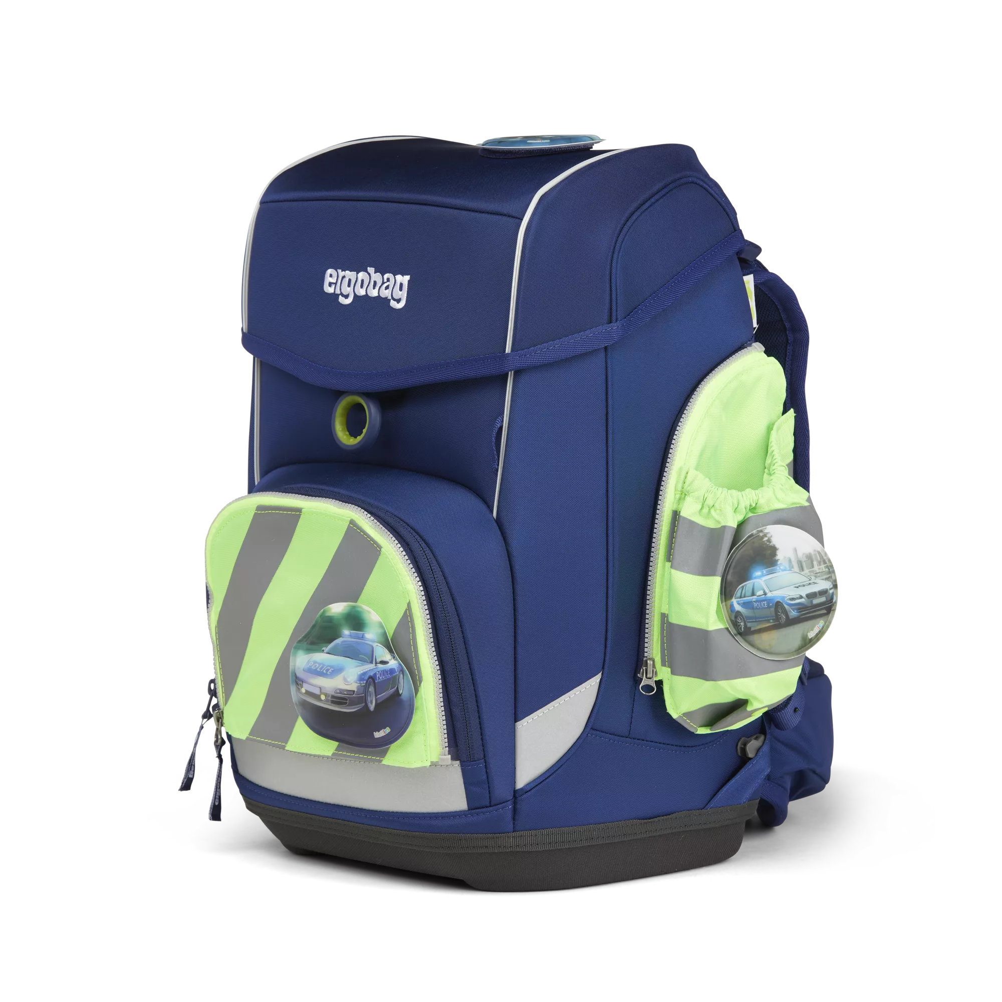 ergobag Seitentaschen Zip-Set mit Reflektorstreifen Grün