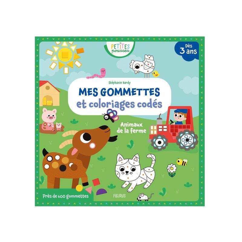 Mes gommettes et coloriages mystères, Animaux de la ferme - Fleurus