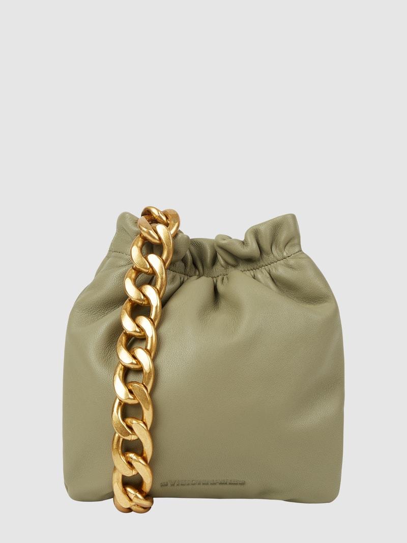 Crossbody Bag aus Leder Modell 'Lilou' in lindgrün