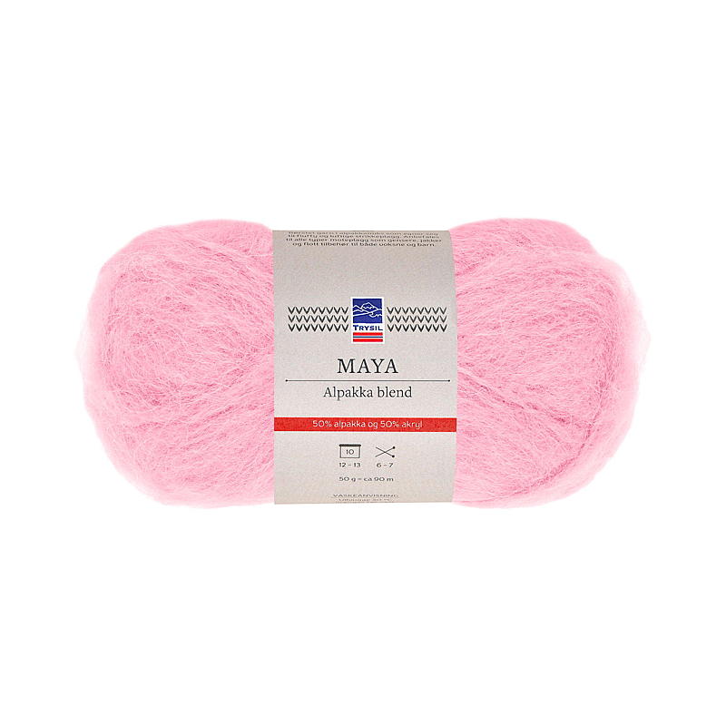 Trysil Maya alpakka blend garn lys rosa