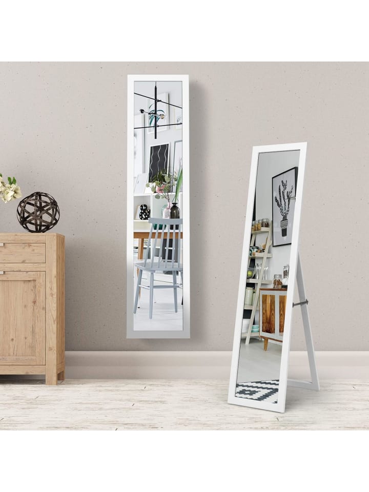 COSTWAY 2 in 1 Ganzkörperspiegel in Weiß günstig kaufen 155 cm