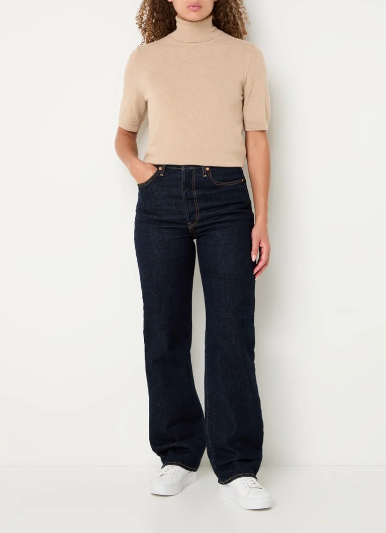 Benetton Fine-knit top in cashmere blend