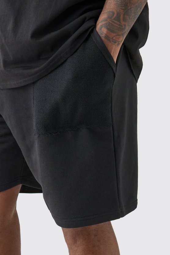 Plus lockere Shorts in Schwarz mit Taschen-Detail