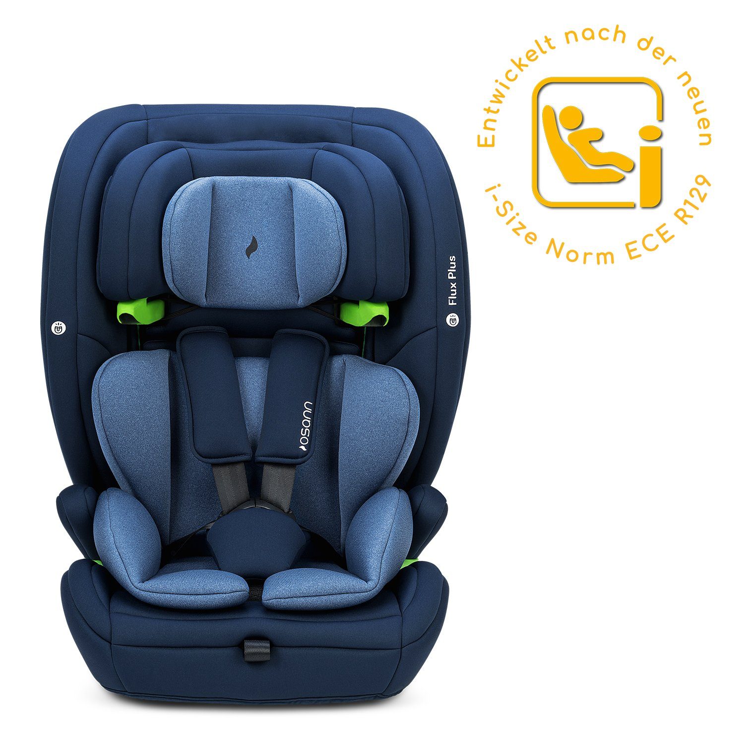 Osann Autokindersitz Flux Plus i-Size, ab: 15 Monate, bis: 12 Jahre, Kindersitz ohne Isofix für Kinder von 76-150 cm