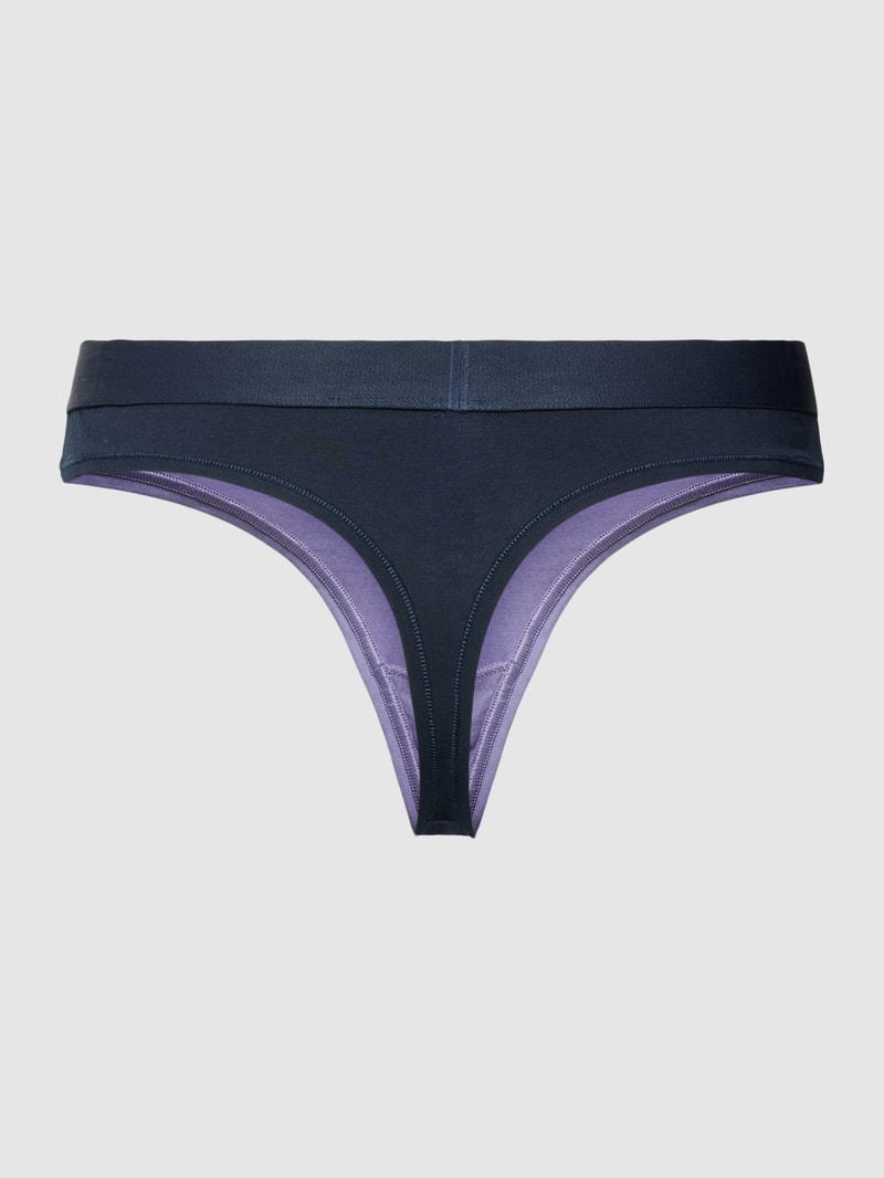 String mit elastischem Logo-Bund in dunkelblau
