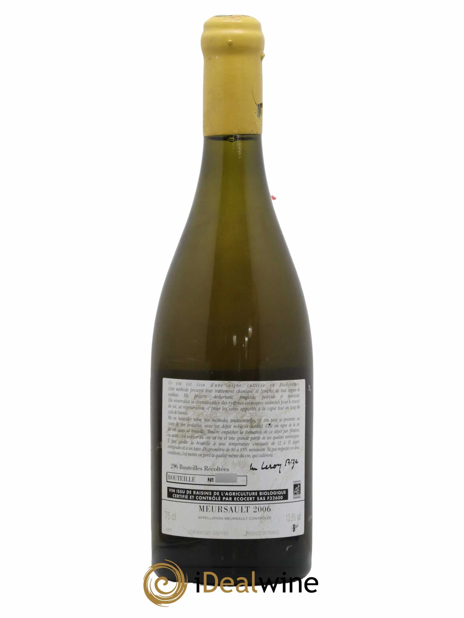 Meursault d'Auvenay (Domaine)  2006 - Lot de 1 Bouteille