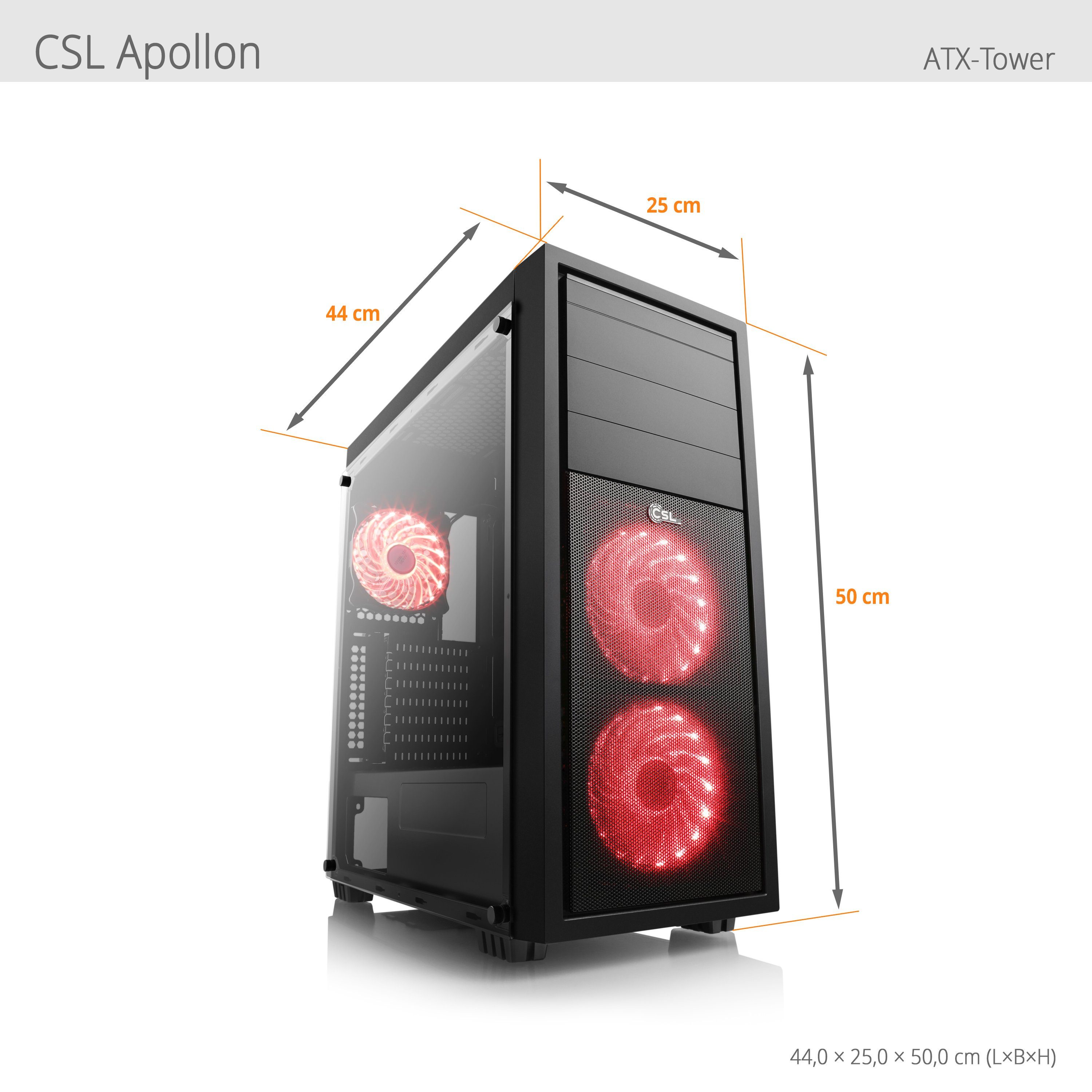 CSL Sprint L8141 Gaming-PC (AMD Ryzen 7 5700X, GeForce RTX 4060, 16 GB RAM, 1000 GB SSD, Luftkühlung)