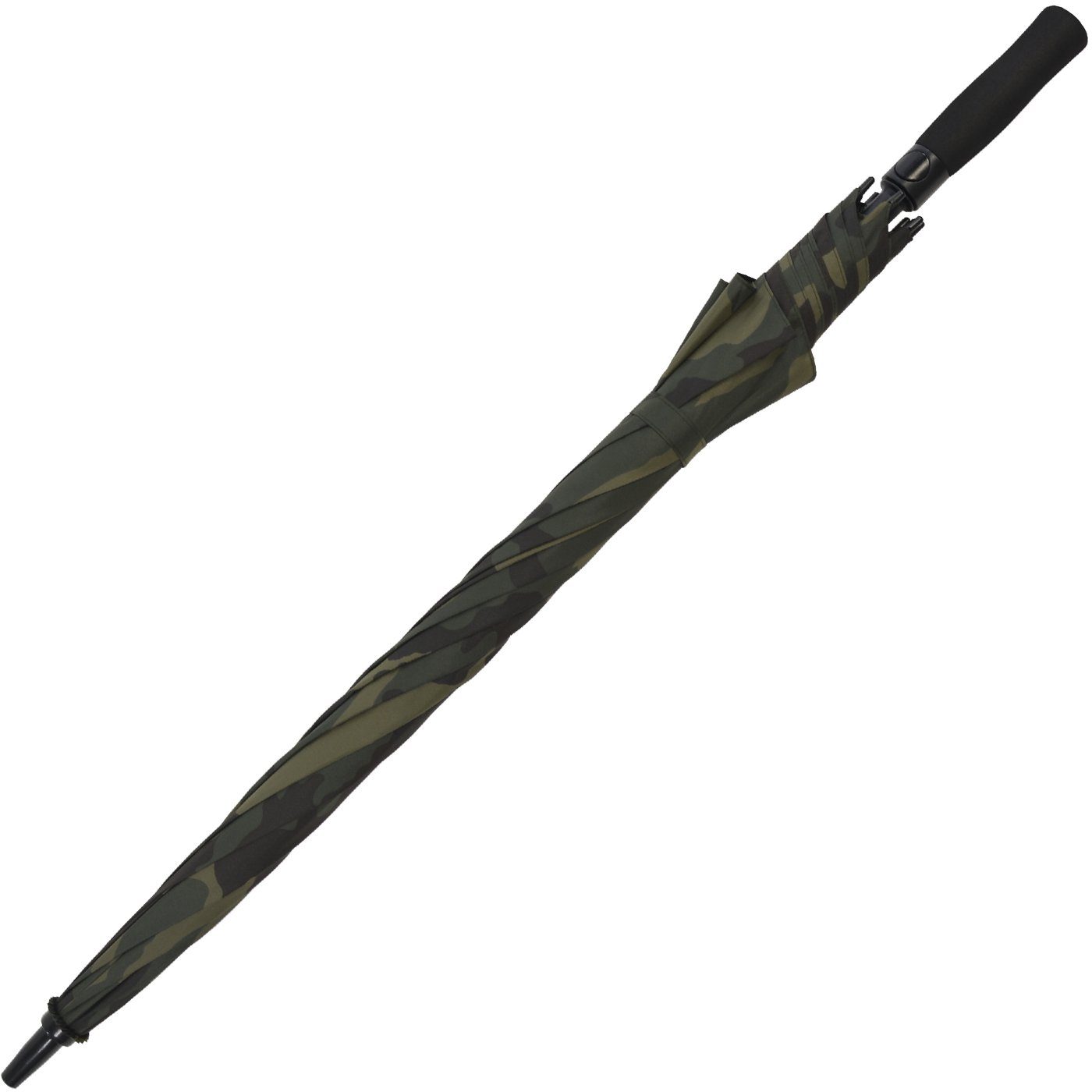 iX-brella Stockregenschirm XXL Golfschirm mit Automatik, Fiberglas Gestell - Camouflage, stabil